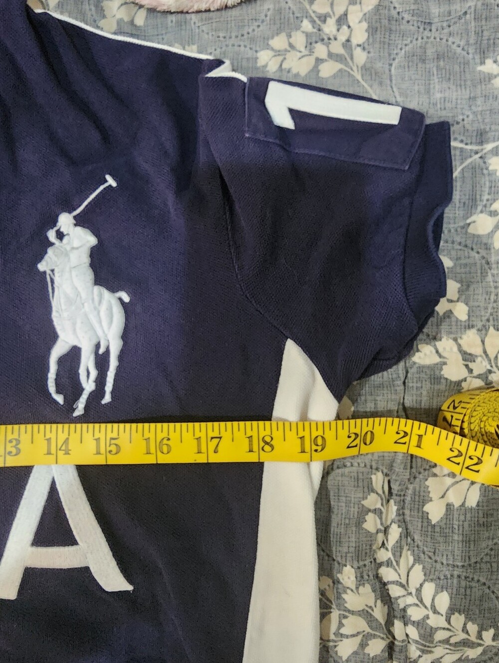 Ralph Lauren Navy and White USA Polo Shirt. Unisex. - Picture 9 of 10
